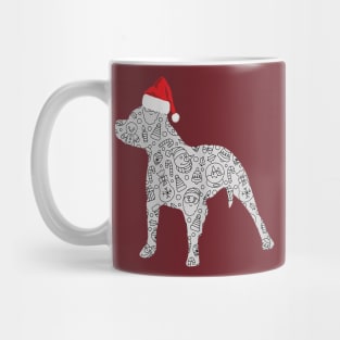 Cool Santa Hat Pitbull Christmas Dog Lover Christmas Gift Mug